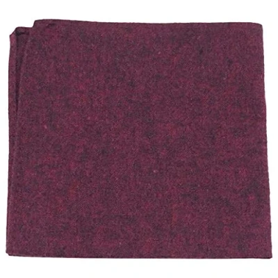 Image of DB Dickie Bow Luxury Cotton Pocket Square (Burgundy) suitable for formalwear, office, weddings, parties, grooms &amp; groomsmen outfits