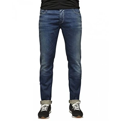 Image of Jack and Jones Men&#039;s Tim Original Slim Jeans, Blue (Medium Denim), 34W x 34L