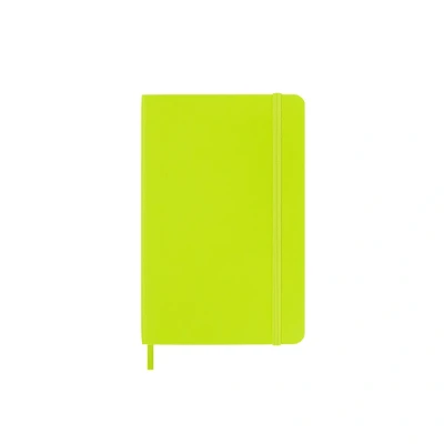 Image of Moleskine Classic Notebook, Ruled Soft Cover and Elastic Closure, Size Pocket 9 x 14 cm, Colour Lemon Green, 192 Pages