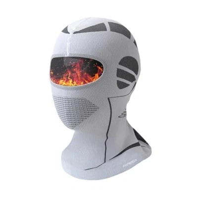 Image of Balakaka Balaclava Ski Mask, Breathable Motorcycle for Men Women, Winter Windproof Face Mask Skiing Riding, White Gray