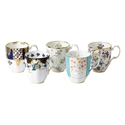 Image of Royal Albert 100 Years of 5 Piece Mug Set (1900 1940)