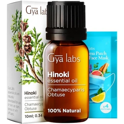 Image of Gya Labs Hinoki Essential Oil for Skin Diffusers Aromatherapy Skin, Hair, Spray, Candles &amp; Soaps 100% Natural (10ml)