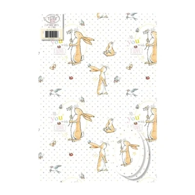 Image of Guess How Much I Love You Gift Wrap 2 Sheet Tag, for Presents