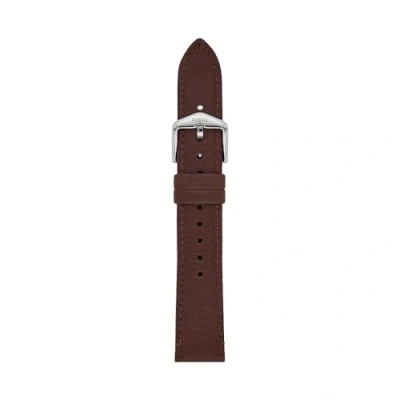 Image of Fossil Women&#039;s 18 mm LiteHide Brown Leather Watch Strap S181507, brown, mm, Casual