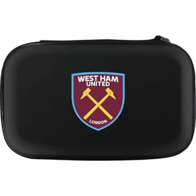 Image of FOCO Officially Licensed West Ham United Football Club Hammers FC Dart Case Storage Wallet, Crest, Black (W573)