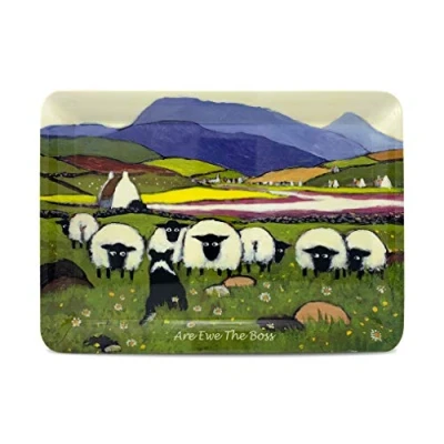 Image of are Ewe The Boss Melamine Tray by Thomas Joseph Sheep Gift