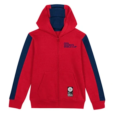 Image of FIFA Official 2023 Women&#039;s Football World Cup Youth Team Zipped Hoodie, Norway, Red, 12 13 years