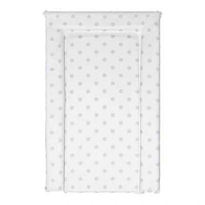 Image of Baby Changing Mat, Grey Polka Deluxe Waterproof with Raised Padded Edges, Uniquely Designed, Easy Wipe Clean a Perfect, Practical Addition to Your Nursery 75cm x 47.5cm 5cm