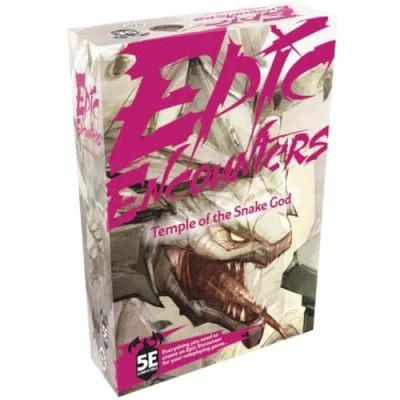 Image of Epic Encounters: Temple of the Snake God RPG Fantasy Roleplaying Tabletop Game with HUGE Boss Miniature, Double Sided Mat, &amp; Master Adventure Book Monster Stats, 5E Compatible