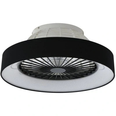 Image of Lindby LED ceiling fan Mace, black, quiet, Ø 47 cm
