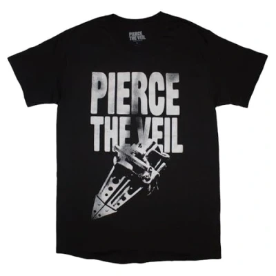 Image of Rock Off officially licensed products Pierce The Veil Large Text T Shirt M Black