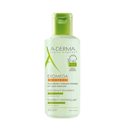 Image of A DERMA Exomega Control 2in1 Emollient Cleansing Gel 200ml