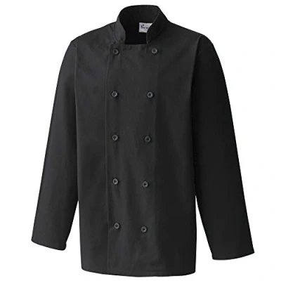 Image of Premier Unisex Short Sleeved Chefs Jacket/Workwear (M) (Black)