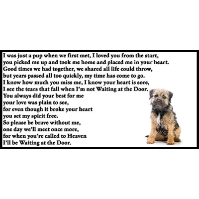 Image of Border Terrier dog bereavement pet loss sympathy Flexible Fridge Magnet / Magnetic Sign