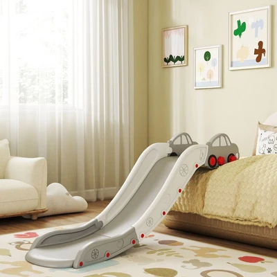 Image of AIYAPLAY Sofa Slide, Indoor Toddler Slide with Extended Length for Bed, Stairs, Easy to Assemble and Store, Grey