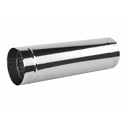 Image of Stainless Steel Stove Pipe 125mm / 5&quot; 33cm Chimney Flue Liner Ducting Tube