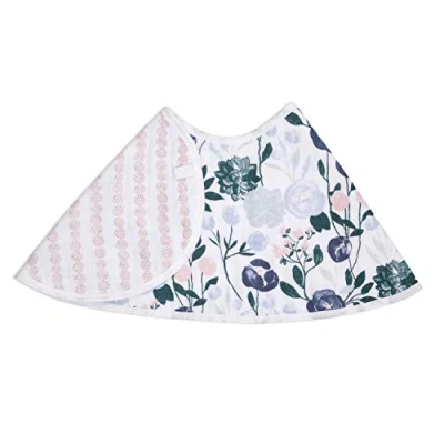 Image of aden + anais essentials Baby Burpy Bib, 100% Cotton Muslin, Soft Absorbent 4 Layers, Multi Use Burp Cloth &amp; Bib for Infant Toddler, 57cm x 28cm, Single, flowers bloom