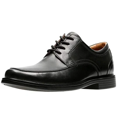 Image of Clarks Men&#039;s Un Aldric Park Oxford, Black Leather, 9 UK