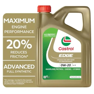 Image of Castrol EDGE 0W 20 LL IV Engine Oil 4L, Brown