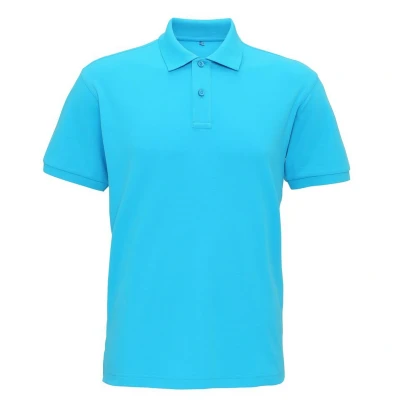 Image of Asquith &amp; Fox Mens Super Smooth Knit Polo Shirt (Turquoise) Size Large