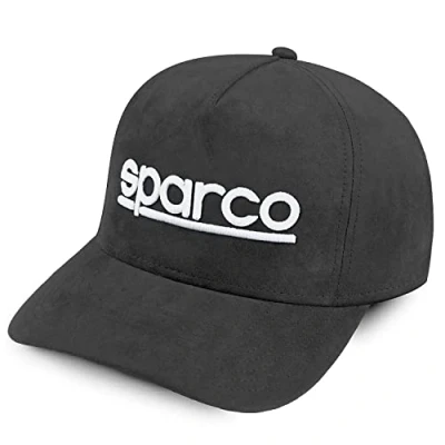 Image of Sparco Suede Cap Black Baseball, Standard Unisex Adult