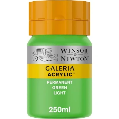 Image of Winsor &amp; Newton Series 1 250ml Bottle Galeria Acrylic Colour with Nozzle Cap Permanent Green Light