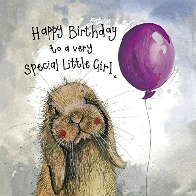 Image of ALEX CLARK Happy Birthday Special Little Girl Rabbit Card
