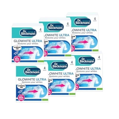 Image of Dr. Beckmann Glowhite UltraMaintains brighter white laundry Treats Greying 4 x 40 g 6