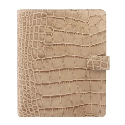Image of Filofax A5 Classic Croc organiser Fawn