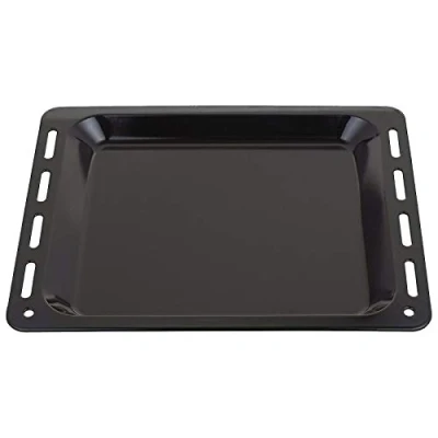 Image of SPARES2GO Universal Oven Cooker Baking Tray Base Enamelled Pan (448mm x 360mm 25mm)