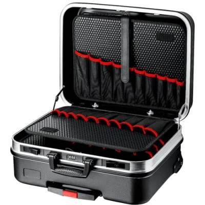 Image of KNIPEX Tool Case &quot;Big Basic Move&quot;, Empty, on Wheels, Telescopic Handle, 54 Inserting Options, 33 L Volume, Trolley, Rolling Toolbox, 00 21 06 LE