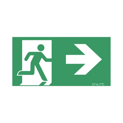 Image of Left/Right PVC Emergency Exit Legend for EN EMLED21 22 &amp; 24 Aurora
