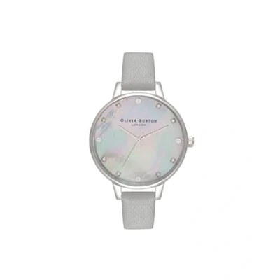 Image of Olivia Burton Analogue Quartz Watch for Women with Grey Leather Strap OB16SE16