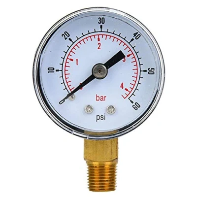Image of Mechanical Pressure Gauge, 1/8 inch BSPT Gauge for Air Oil and Water(0 60psi,0 4bar)