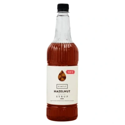 Image of Simply Sugar Free Hazelnut Syrup, Low Calorie, Vegan &amp; Nut Flavoured Syrup for Coffee, Cocktails Baking (1 Litre)