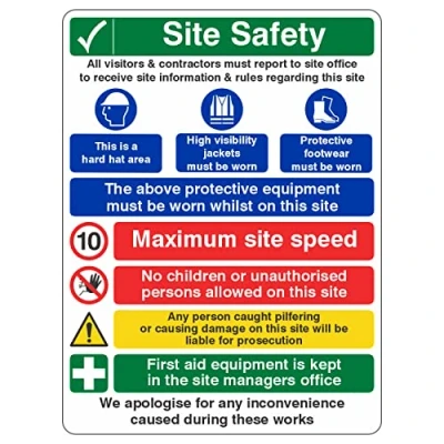 Image of 600mmx800mm Multi Hazard Site Safety Maximum Speed Rigid Plastic