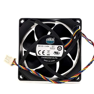Image of FA08025M12LPA 8025 DC12V 0.45A 4 wire temperature control cooling fan