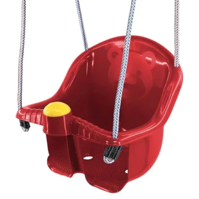 Image of MTS Childrens Childs Toddler Adjustable Outdoor Garden Rope Safety Safe Swing Seat (Red)