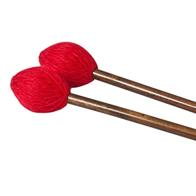 Image of Percussion Workshop pair vibraphone marimba mallets med hard red