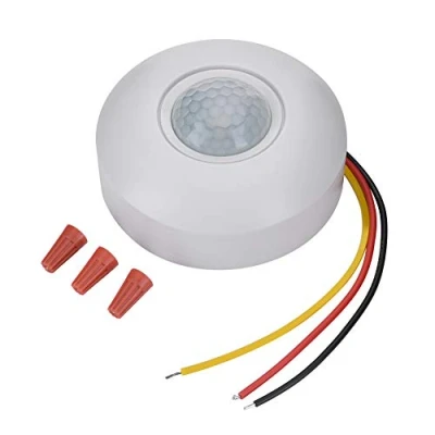 Image of Wall Mounted Sensor/Detector, 360 Degree PIR Motion Photoswitch, for Auto Switch Sensor Light, Exhaust Fan, Infrared LUX Adjustable Sconce Switch, Time Delay Design