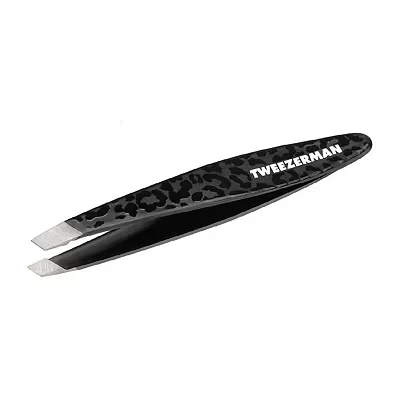 Image of Tweezerman Black Leopard Mini Slant Tweezer