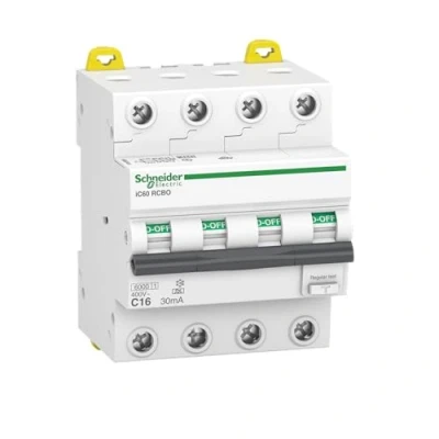 Image of Schneider Electric A9D67416 FI/LS Switch iC60N, 4P, 16A, C Char., 30mA, Type A, 6kA