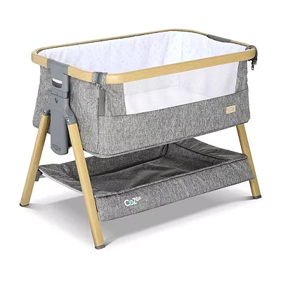 Image of Tutti Bambini CoZee® Mini Me Baby Doll Cot Dolls &amp; Next To Crib, Bed for Dolls, Teddies Toys, Crib from 3+ Years, Accessories (Oak Charcoal)