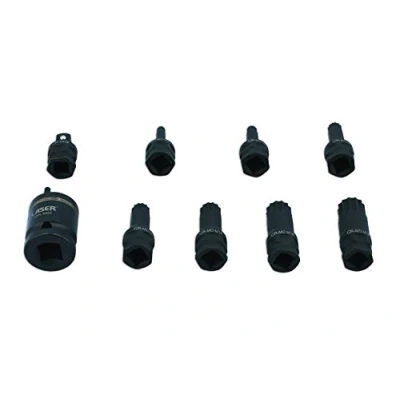 Image of Laser 7979 Dual Drive Spline Impact Bit Socket Set 9pc