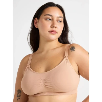 Image of Lindex Seamless Maternity Fuller CUP Bustier, Women&#039;s, Size: 10/12, Beige