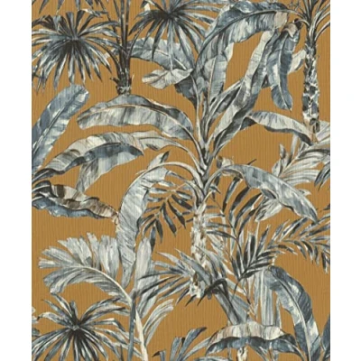 Image of Rasch paperhangings Non Woven Wallpaper (Botanical) Brown Blue 10,05 m x 0,53 Florentine III 485264