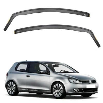 Image of Ispeed Wind Deflectors For VW Golf MK6 2008 2013 3 Door Hatchback 2pc Set Keep Your Car Ventilated In Rain Reduce Turbulence Tinted Channel
