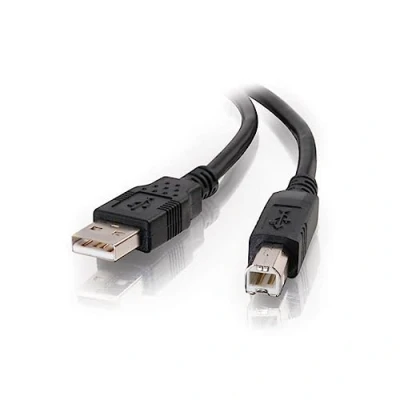 Image of C2G 5M USB Printer Cable, 2.0 A to B Lead. Compatible with printers and scanners from HP, Epson, Brother, Samsung, Cannon all other A/B devices, Black