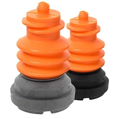 Image of Flexyfoot Shock Absorbing Walking Stick Ferrule Replacement Foot Improves Grip, Safety, Reduces Slips, from Impacts and Jarring Grey Pack of 1