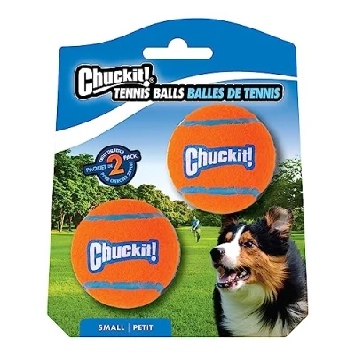Image of Chuckit Tennis Ball Dog Ball, 2 Small Balls